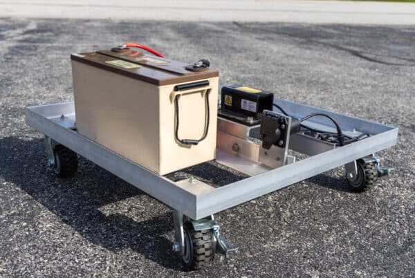 ConstructionCAM Mini Light Tower Cart Accessory with battery mount
