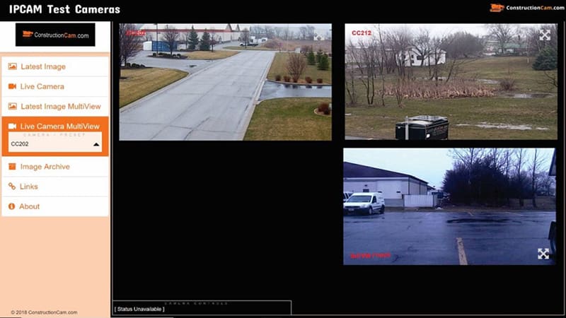 ConstructionCAM Surveillance Software allows you to monitor multiple works site simultaneously