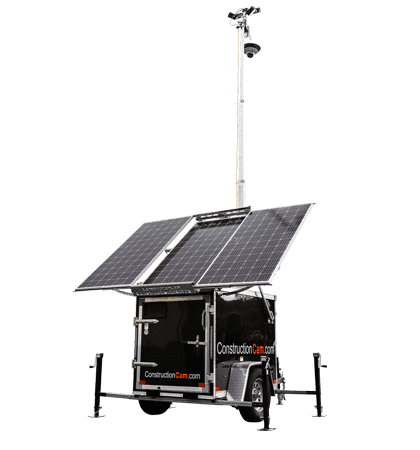 ConstructionCAM Solar-Powered Security Camera and Light Trailer